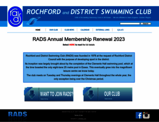 radsswimming.org.uk screenshot