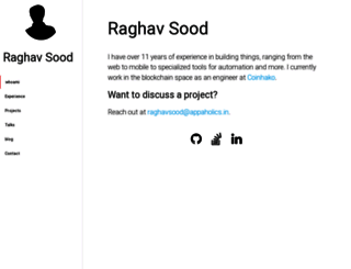 raghavsood.com screenshot