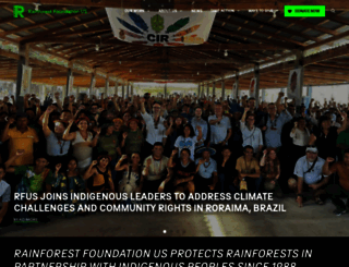 rainforestfoundation.org screenshot
