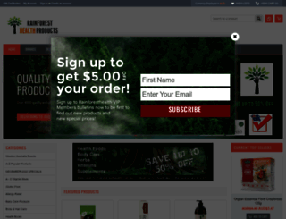 rainforesthealth.com.au screenshot