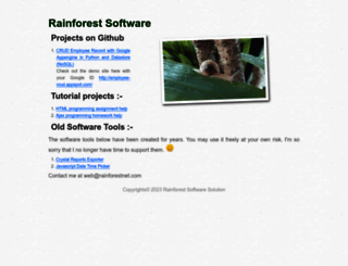 rainforestnet.com screenshot