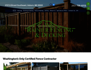rainierfenceanddeck.com screenshot