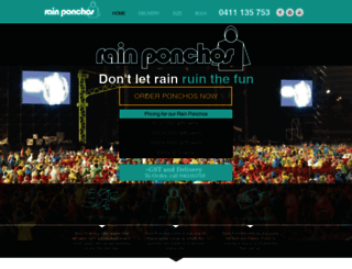 rainponchos.com.au screenshot