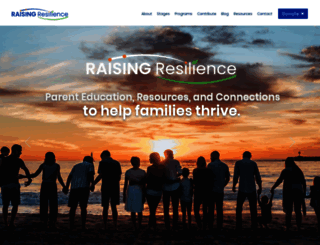raisingresilience.org screenshot