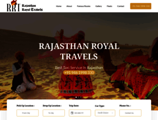 rajasthanroyaltravels.com screenshot
