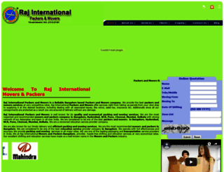 rajinternationalpackers.com screenshot