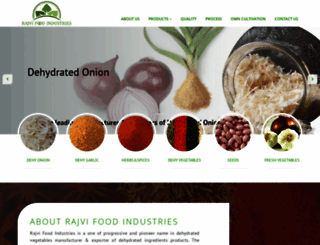rajvifoodindustries.com screenshot