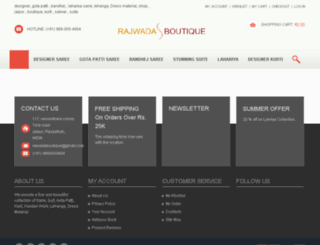 rajwadaboutique.com screenshot