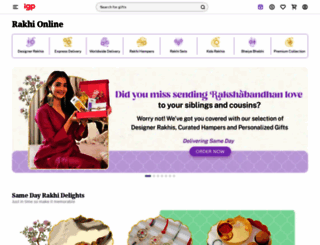 rakhi.indiangiftsportal.com screenshot