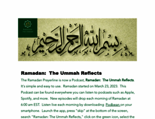 ramadanprayerline.com screenshot