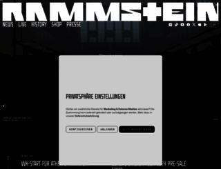 rammstein.com screenshot