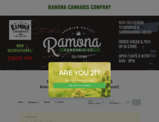 ramonacannabiscompany.com screenshot