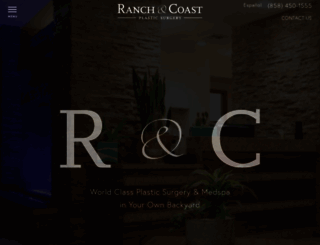 ranchandcoastplasticsurgery.com screenshot