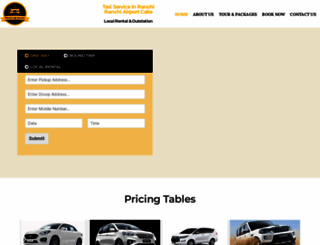 ranchi-cab.com screenshot