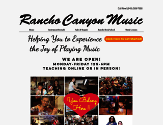 ranchocanyonmusic.com screenshot