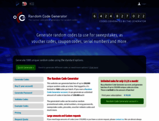 randomcodegenerator.nl screenshot