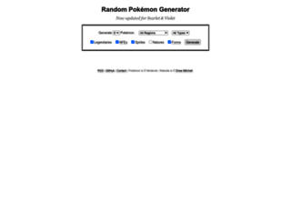 randompokemon.com screenshot