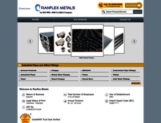 ranflex-metals.com screenshot