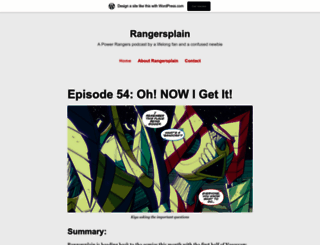 rangersplain.wordpress.com screenshot
