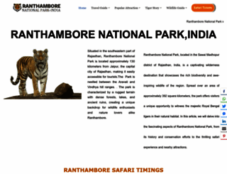 ranthamborenationalpark-india.com screenshot