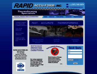 rapidaccuform.com screenshot