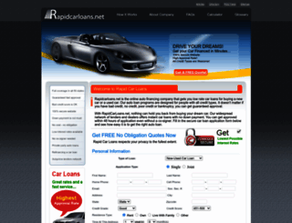 rapidcarloans.net screenshot