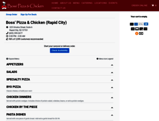 rapidcity.bosspizzaandchicken.com screenshot