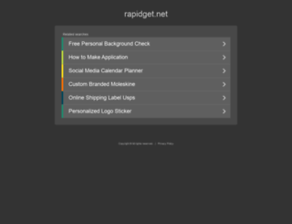 rapidget.net screenshot