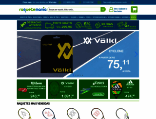 raquetemania.com.br screenshot