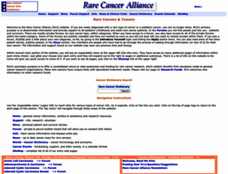 rare-cancer.org screenshot