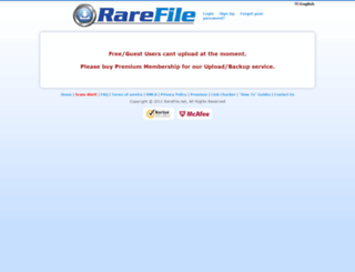 rarefile.net screenshot
