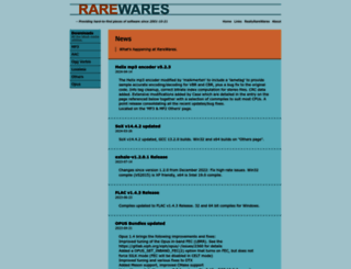 rarewares.org screenshot