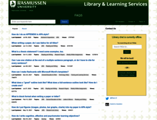rasmussen.libanswers.com screenshot