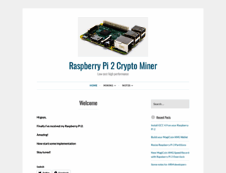raspi2miner.wordpress.com screenshot