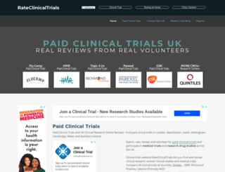rateclinicaltrials.co.uk screenshot