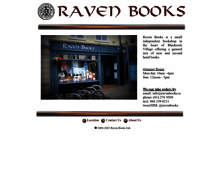 ravenbooks.ie screenshot