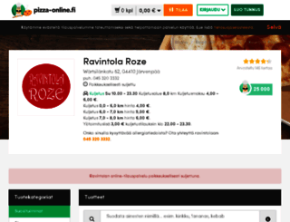 ravintolaroze.pizza-online.fi screenshot