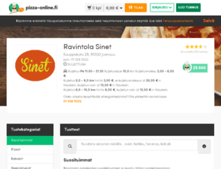 ravintolasinet.pizza-online.fi screenshot