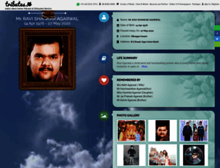 ravishankaragarwal.tributes.in screenshot