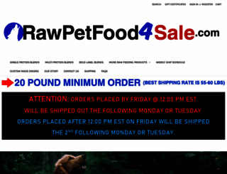 rawpetfood4sale.com screenshot