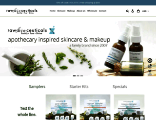 rawskinceuticals.com screenshot