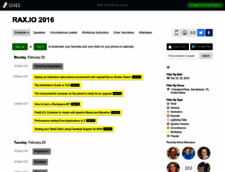 raxio2016.sched.org screenshot