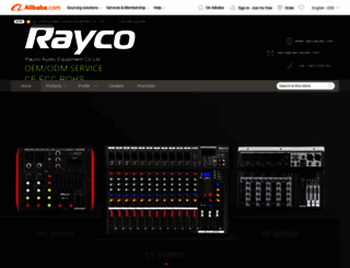 raycoaudio.en.alibaba.com screenshot
