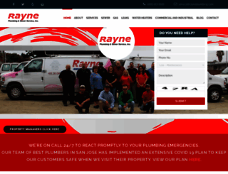 rayneplumbing.com screenshot