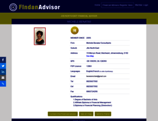 rbenatar.findanadvisor.co.za screenshot