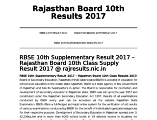 rbse10thresults2017.in screenshot
