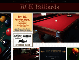 rckbilliards.com screenshot