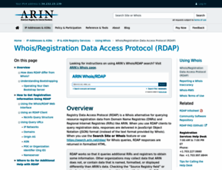 rdap.arin.net screenshot