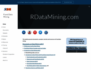 rdatamining.com screenshot