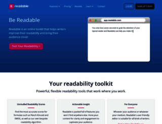 readability-score.com screenshot